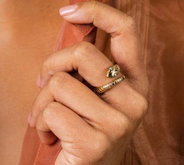 Golden Serpent Ring Collection