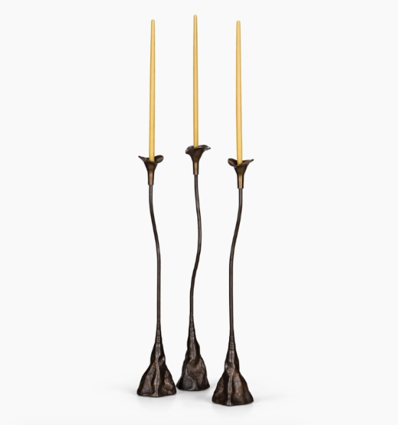 Sculptural Iron Candle Holder Collection