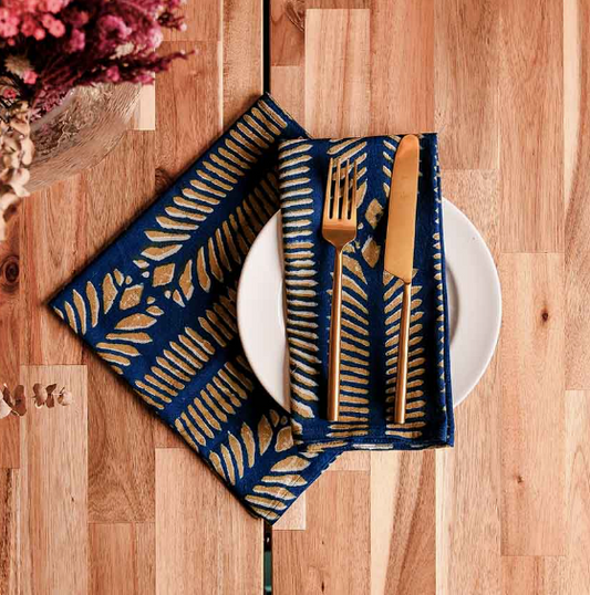 Block Printed Dinner Napkin Collection