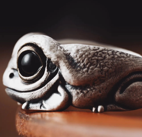 Tree Frog Ring in Silver and Brass