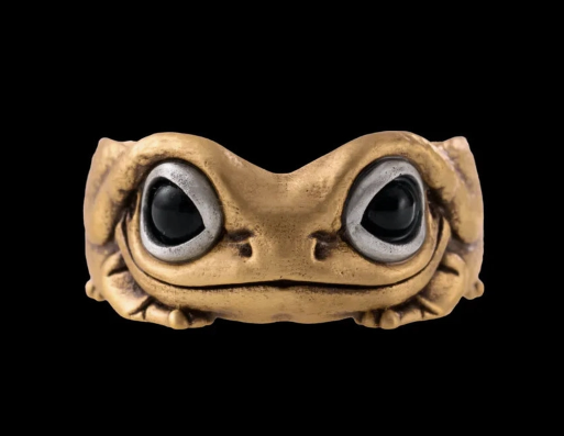 Tree Frog Ring in Silver and Brass