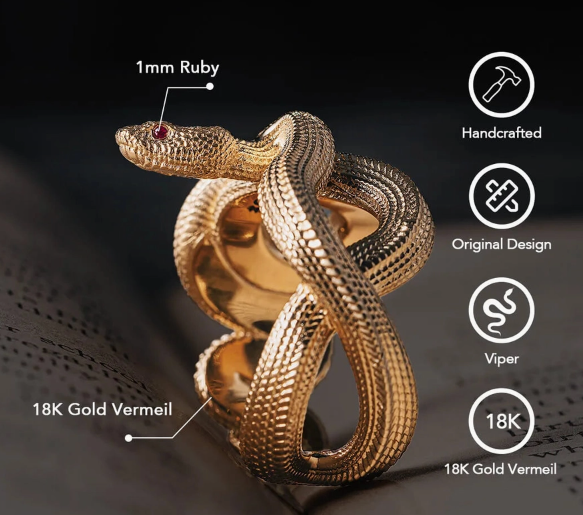 Nature Artist Snake Ring Collection