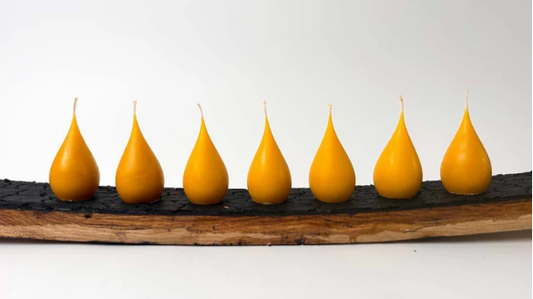 Beeswax Teardrop Candle Collection