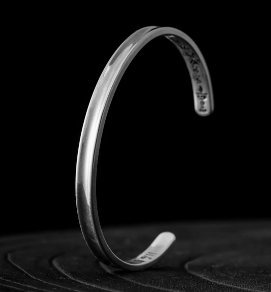 Sterling Silver Mantra Bracelet