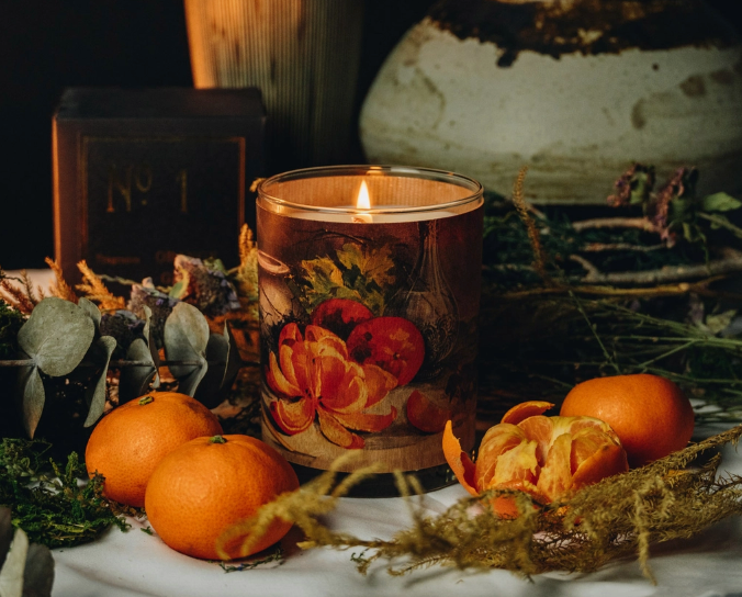 Wood Printed Vessel Candles