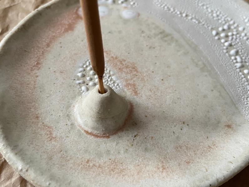 Organic Shapes Speckled Ceramic Incense Burners