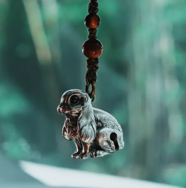 Silver Bunny Bell Pendant