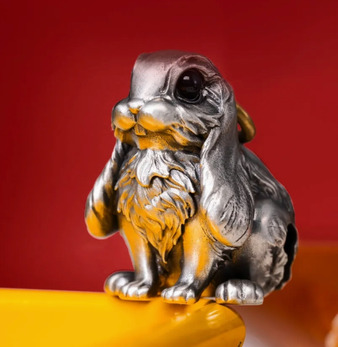 Silver Bunny Bell Pendant