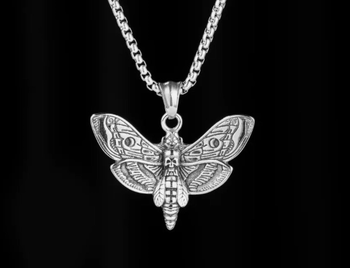 Moth Pendant Necklace