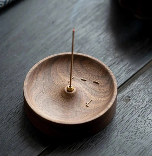 Hand Turned Wood Incense Burner