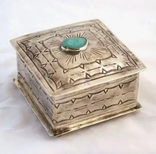 Rustic Silver Stamped Box Collection