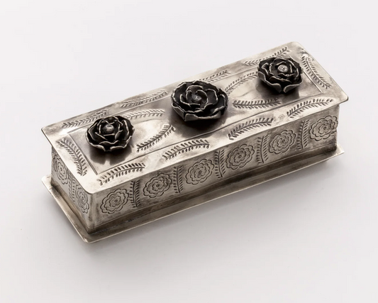 Stamped Rose Pencil Box