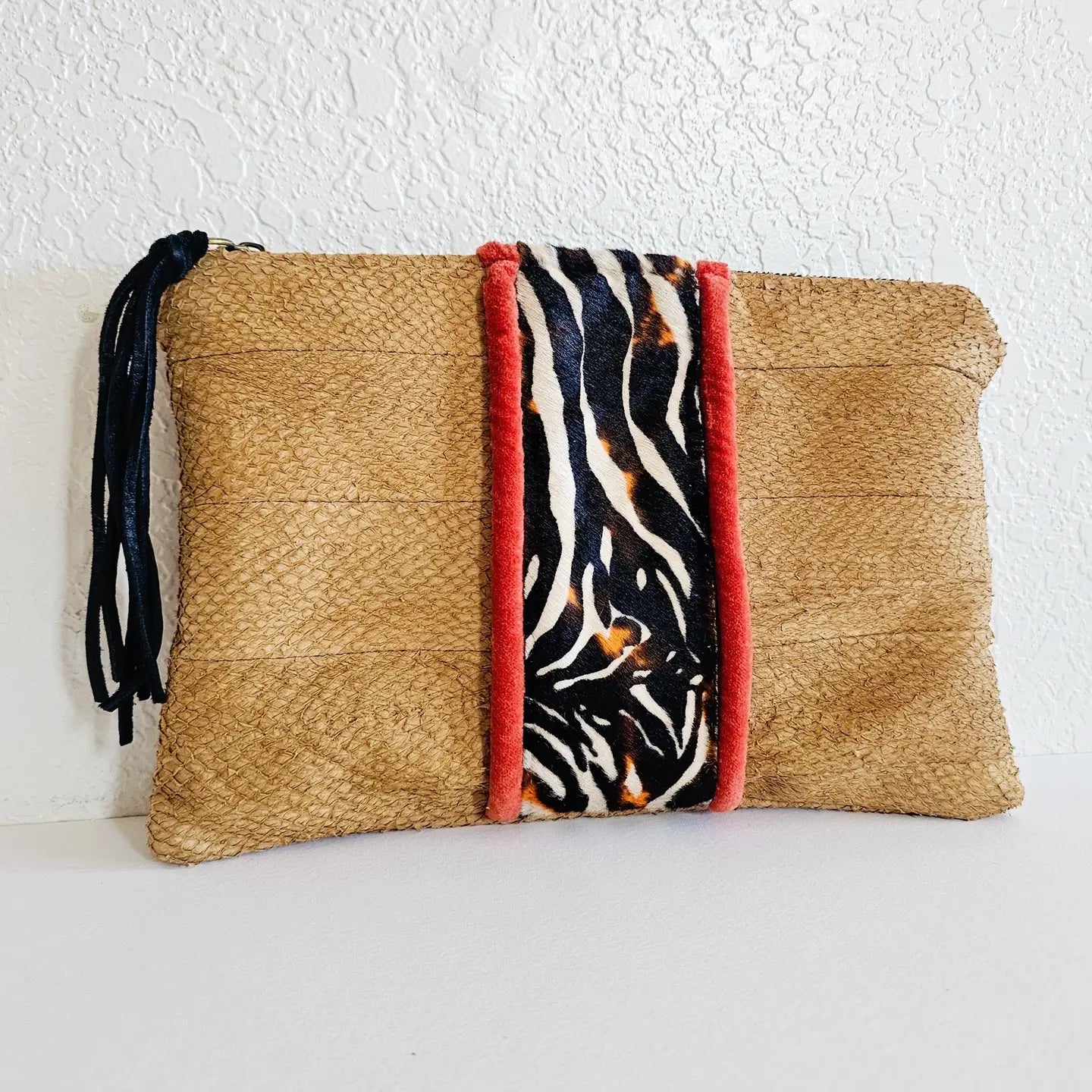 Tan Bengal Tassel Pouch