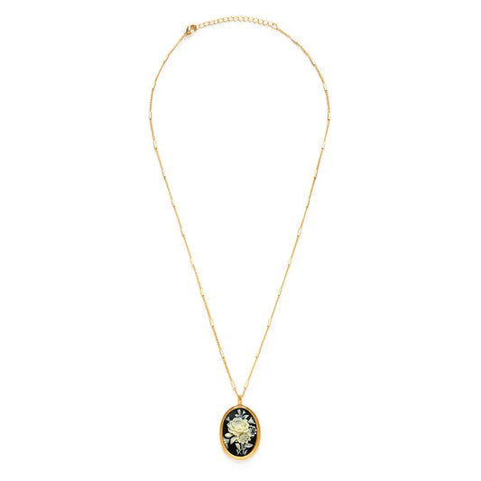 Gothic Rose Vintage Cameo Necklace