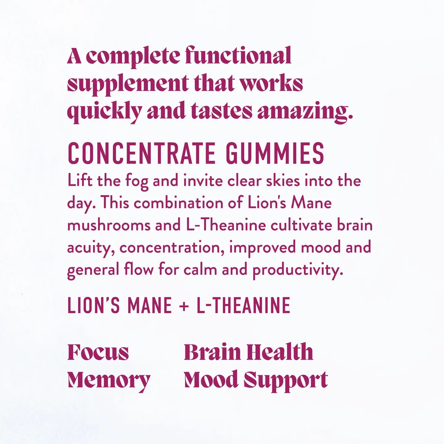 CONCENTRATE | Functional Mushroom Gummies