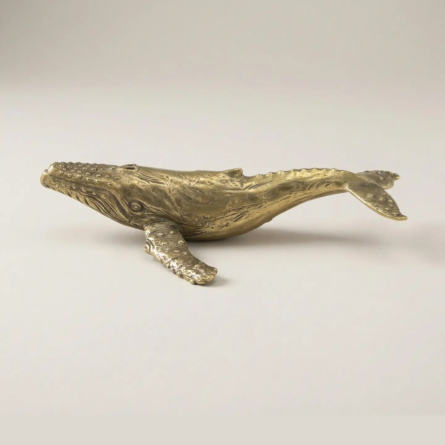 Brass Whale Sculpture