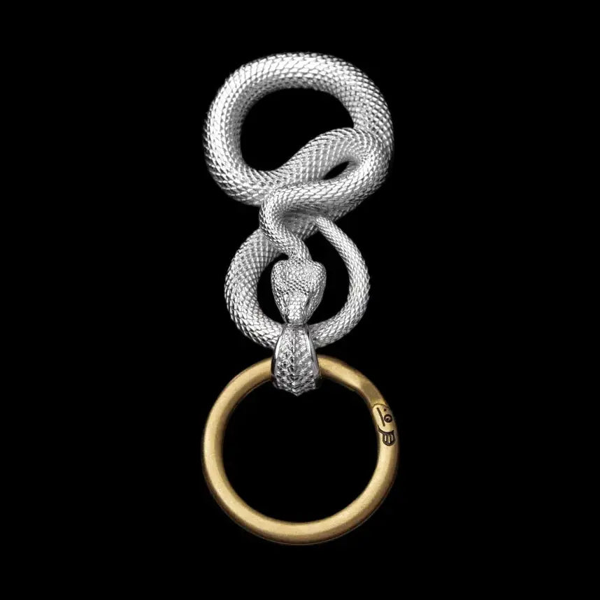 Infinity Brass Keychain- Octopus and Snake