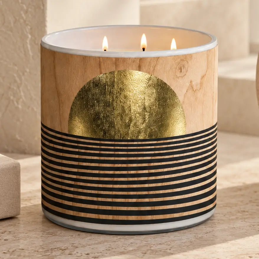 Wood Printed Vessel Candles
