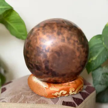 Handmade Tiger Eye Tibetan Singing Bowl – Seven Metal, Sound Healing