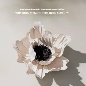 Handmade Ceramic Anemone Flower Incense Holder- Large