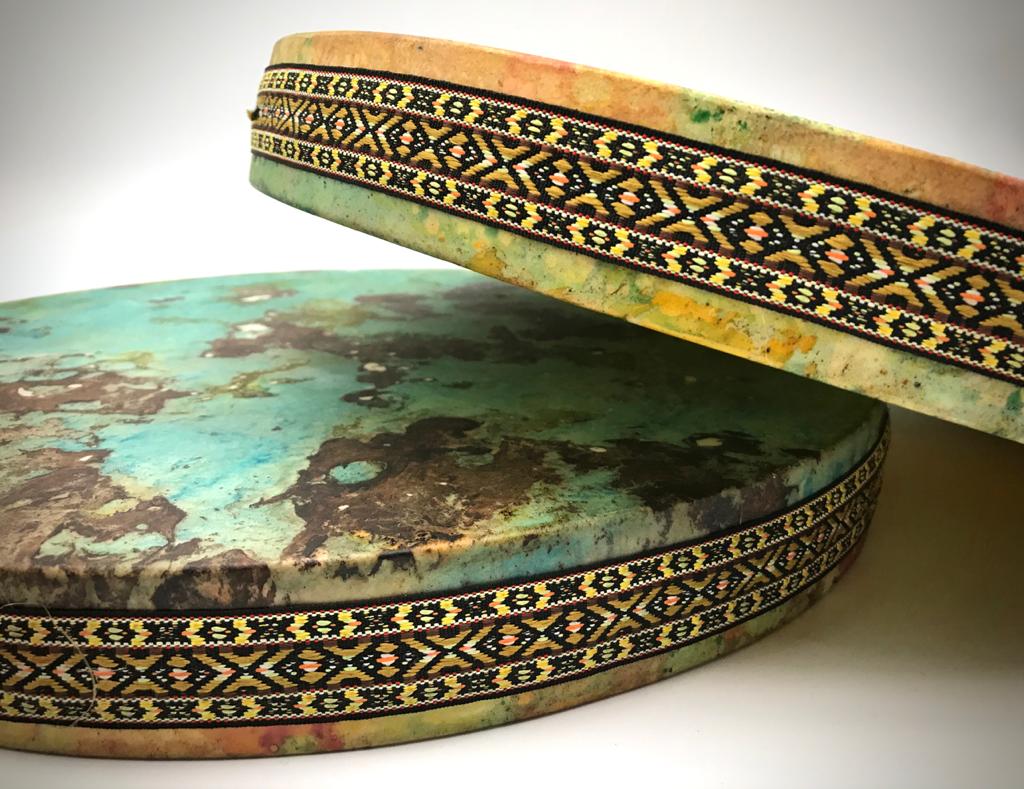 Hand Painted Indigenous Water Drums