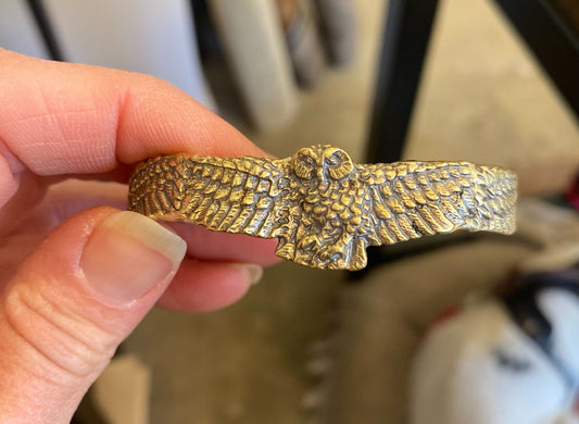 Reclaimed Metal Cuff | Swooping Owl