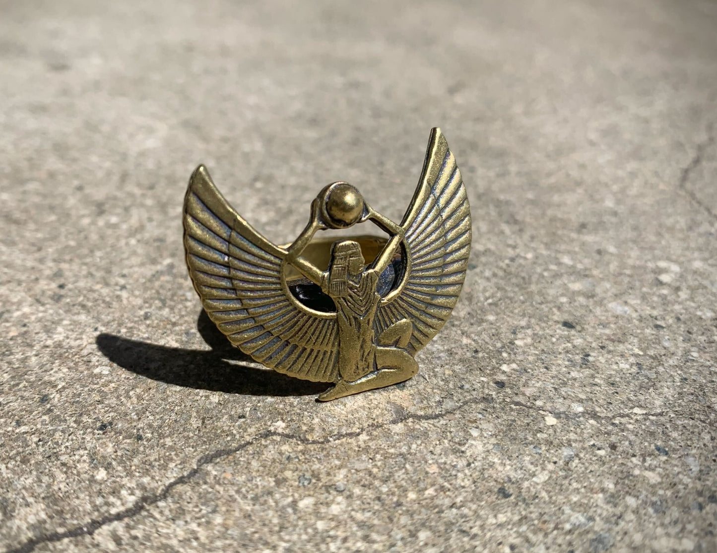 Isis Ring | Sterling Silver + Gold Patina