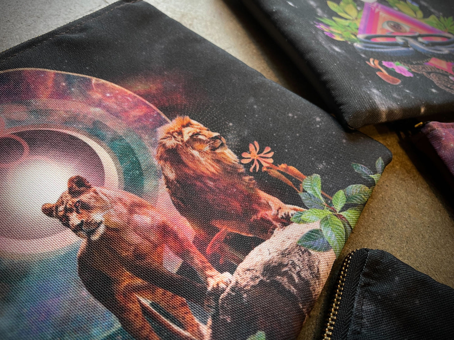 Cosmic Collage Zippered Pouches