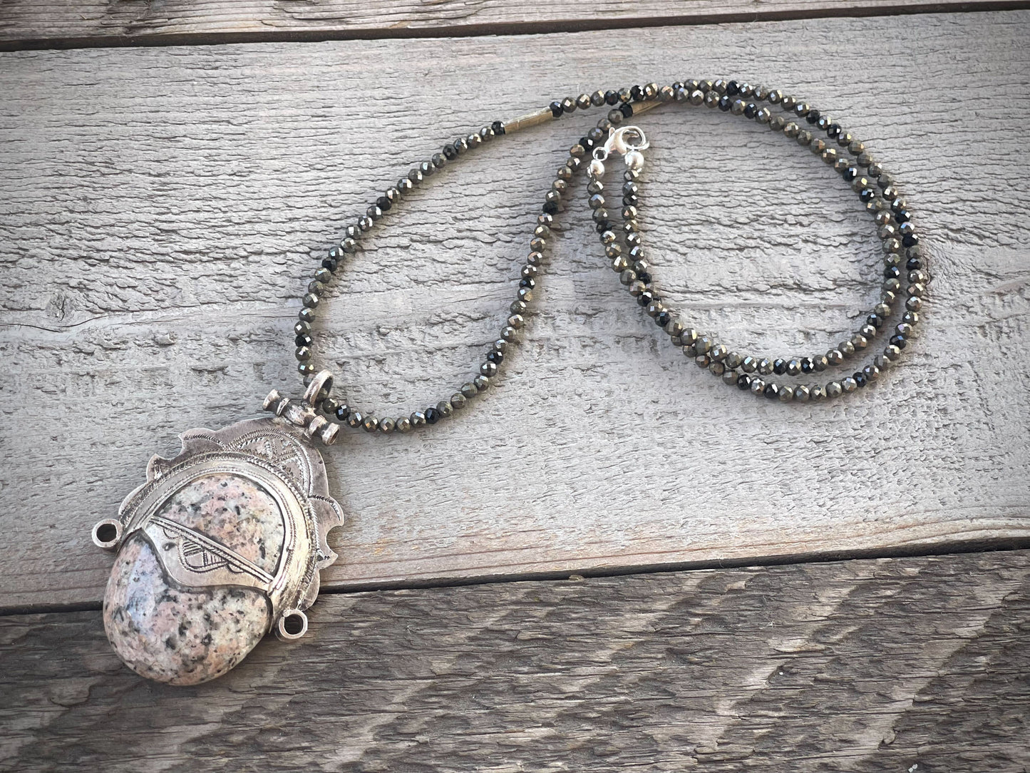 Vintage Tuareg | Silver and Jasper Talisman