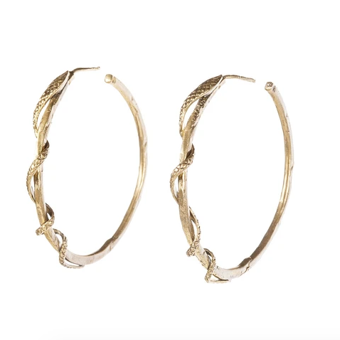Serpent Wrap Hoops