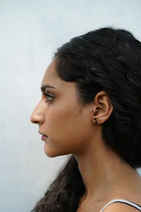 Raw Stone + Gold Studs Collection