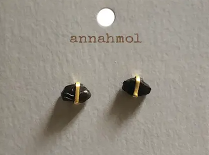 Raw Stone + Gold Studs Collection