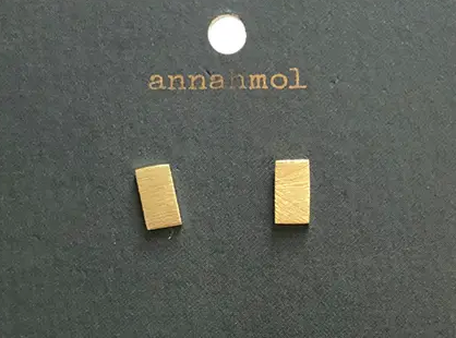 Raw Stone + Gold Studs Collection