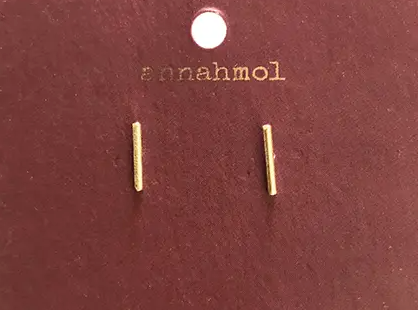 Raw Stone + Gold Studs Collection