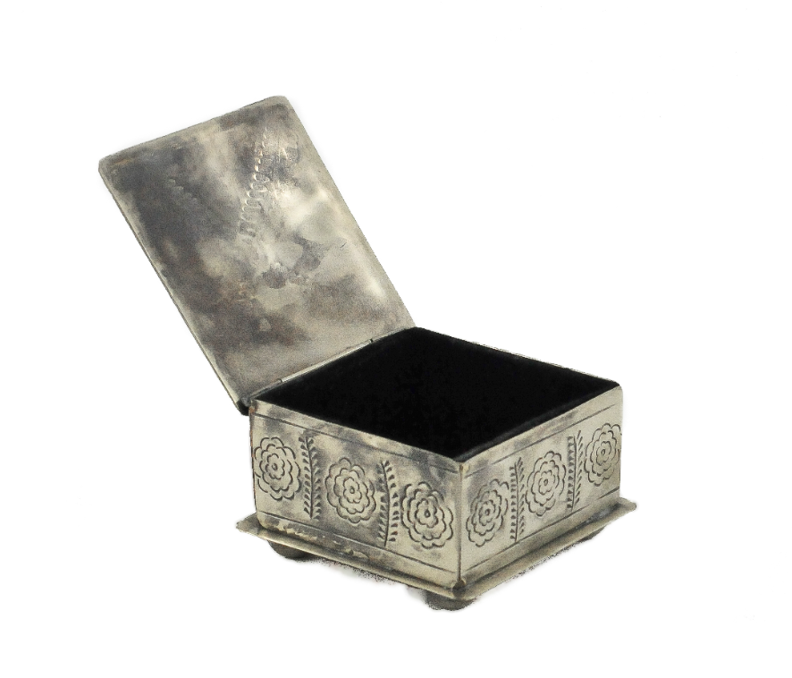 Rustic Silver Stamped Box Collection