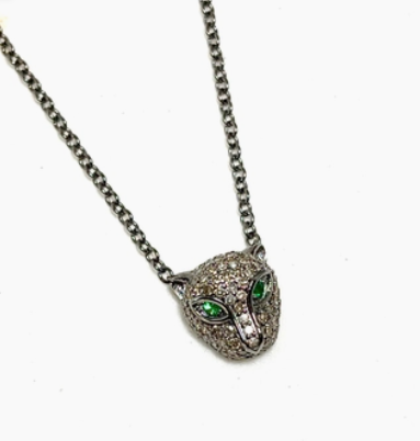 Pave Diamond Jaguar Necklace