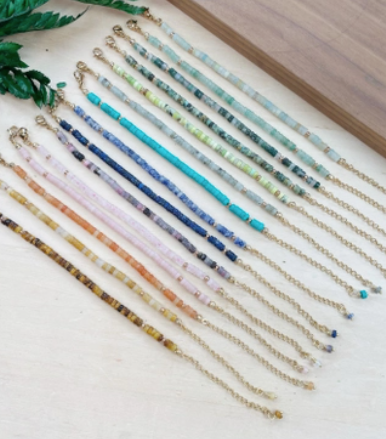 Heishi Gemstone Beaded Bracelets