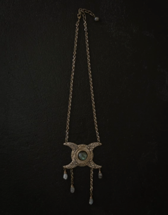 Majestic Triple Moon  Necklace