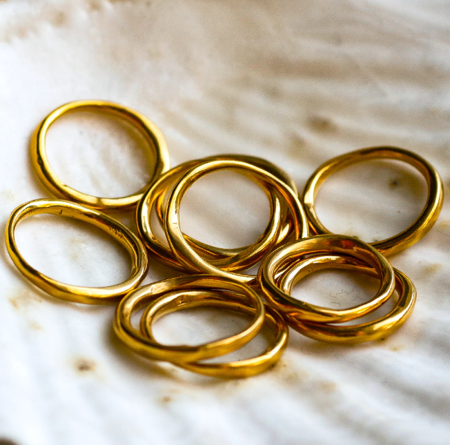 Hand Forged Gold Ring Collection