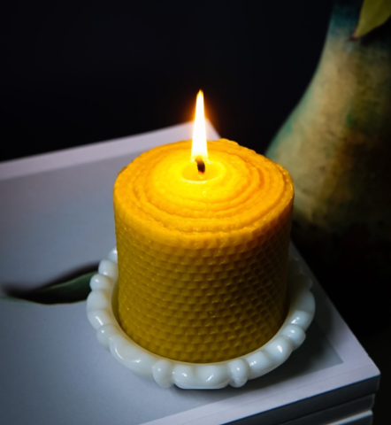 Honeycomb Pillar Candles | Short