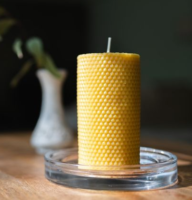 Honeycomb Pillar Candle | Tall