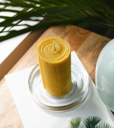 Honeycomb Pillar Candle | Tall