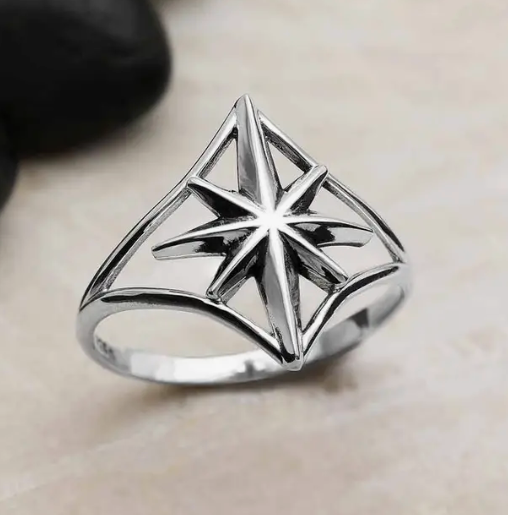 North Star Sterling Silver Ring