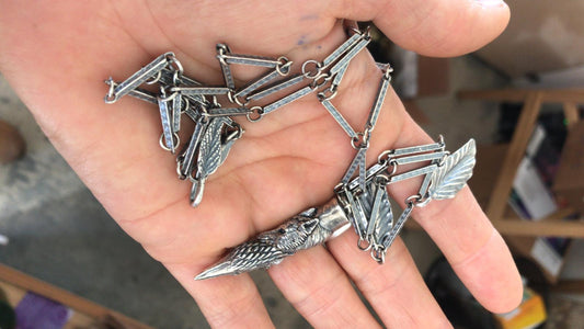 Wolf Raven Bear Totem | Sterling + Brass