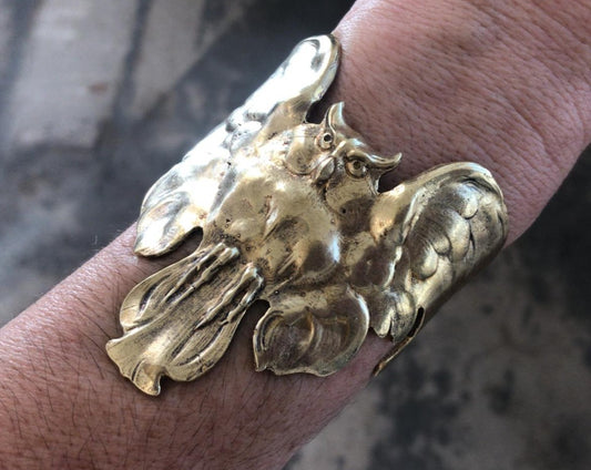 Reclaimed Metal Cuff | Owl