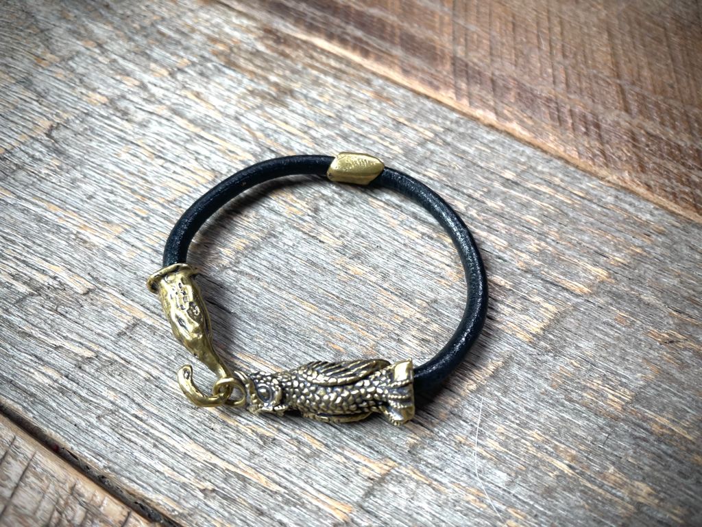 Reclaimed Metal Owl Bracelet