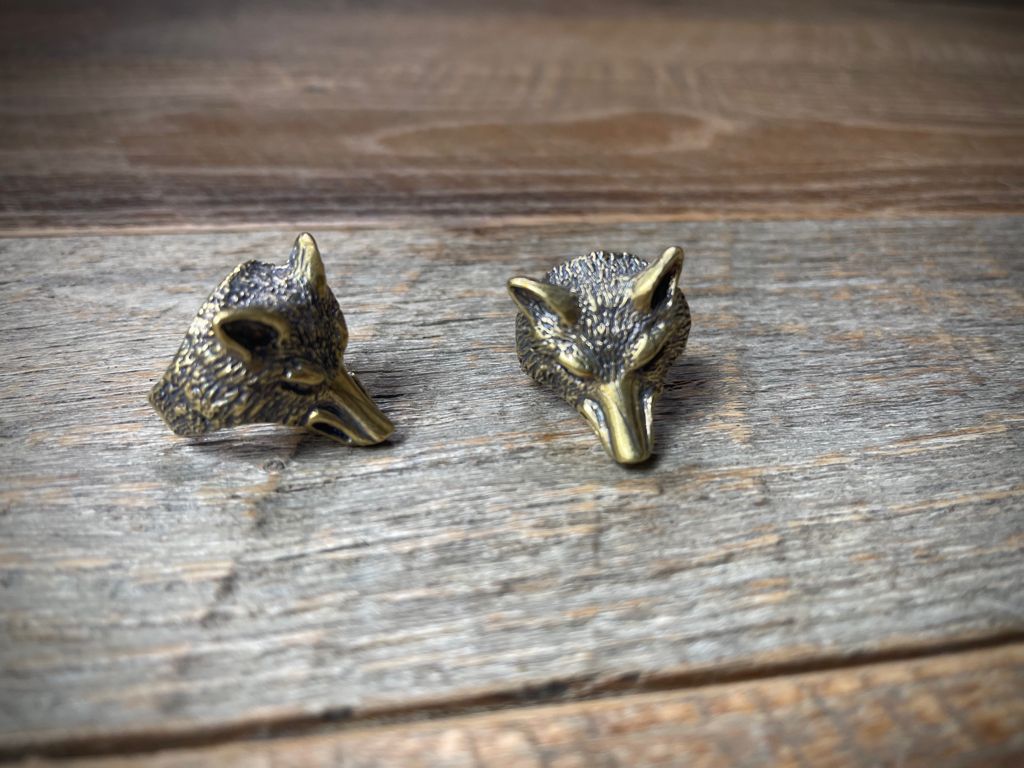 Wolf Ring | Sterling Silver + Recycled Gold Patina